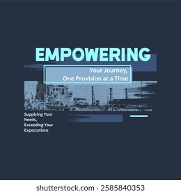 empowering your journey typography illustration slogan for graphic print tees, t-shirts, posters, and stickers.