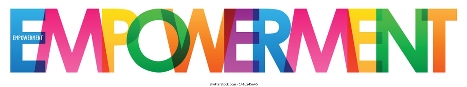 EMPOWERMENT colorful vector typography banner