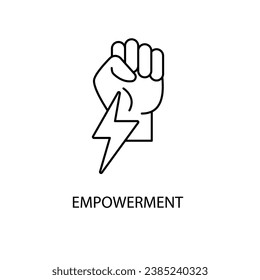 Empowerment concept line icon. Simple element illustration. Empowerment concept outline symbol design.