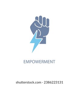 Empowerment concept line icon. Simple element illustration. Empowerment concept outline symbol design.