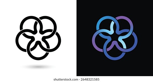 empowerment engagement social community abstract circle logo symbol icon. people networking relationship synergy collaboration unity abstract logo