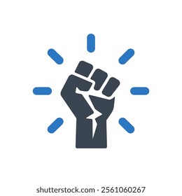 Empowerment Fist Icon On White Background