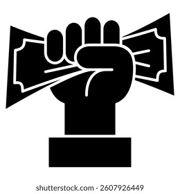 Empowerment icon Black Filled style.