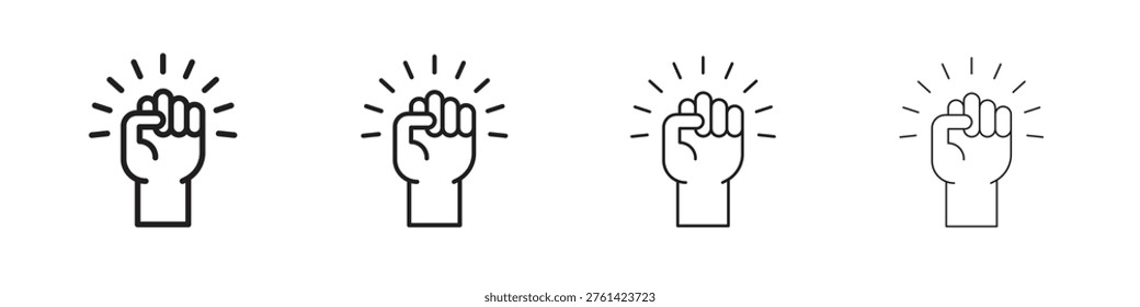 Empowerment icon. editable stroke icon for graphic project