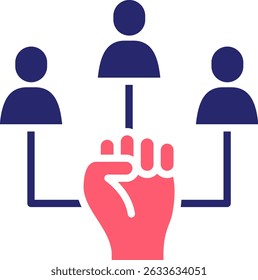 Empowerment Icon Fill Vector Illustration
