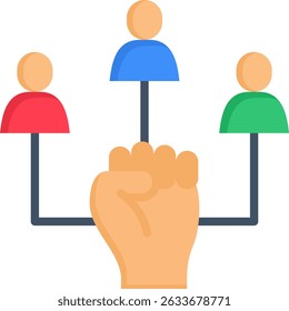 Empowerment Icon Flat Vector Illustration