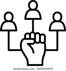 Empowerment Icon Line Vector Illustration