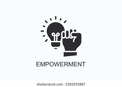 Empowerment Icon Or Logo Isolated Illustration