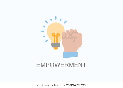 Empowerment Icon Or Logo Isolated Illustration