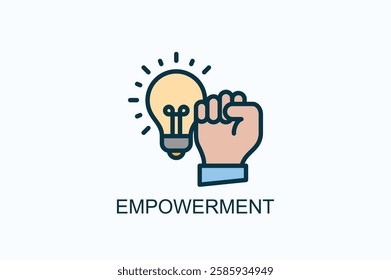 Empowerment Icon Or Logo Isolated Illustration