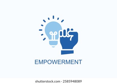 Empowerment Icon Or Logo Isolated Illustration