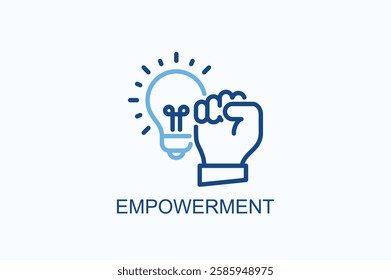 Empowerment Icon Or Logo Isolated Illustration