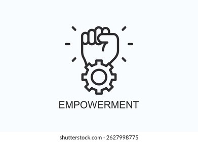 Empowerment Icon Or Logo Isolated Vector Illustration