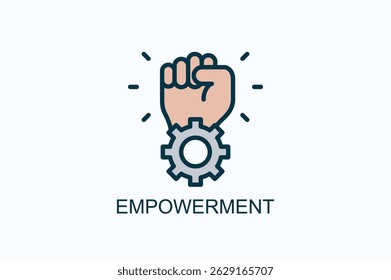 Empowerment Icon Or Logo Isolated Vector Illustration