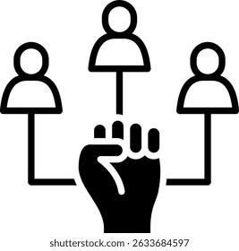 Empowerment Icon Mixed Vector Illustration