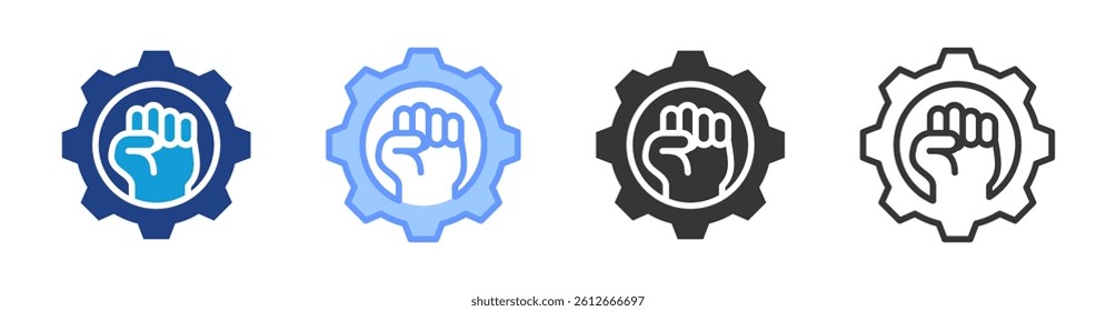 Empowerment icon set multiple style collection