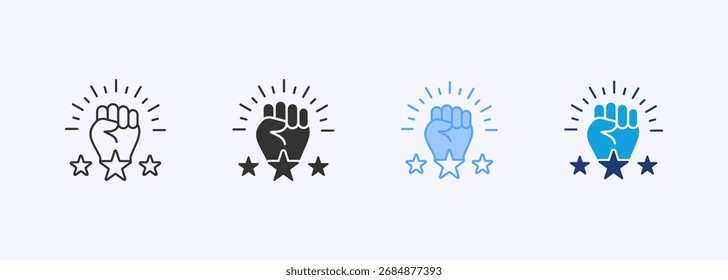 Empowerment Icon Set Multiple Style Collection