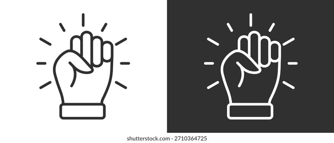 Conjunto De Iconos De Empoderamiento Colección De Vector Aislada En Blanco Y Negro