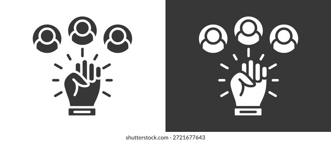 Empowerment Icon Set Vetor Collection Isolado Em Preto E Branco