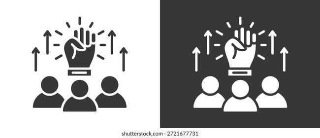 Empowerment Icon Set Vector Collection Isolated In Black And White