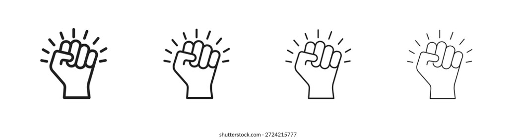 Conjunto de iconos de empoderamiento eps10. ilustración, Vector de signo de logotipo Plantilla de pictograma