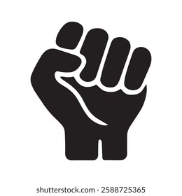 Empowerment icon. Simple solid style. Hand fist, empower, strength, courage, strong, power concept. Glyph vector illustration isolated on white background. EPS 10.