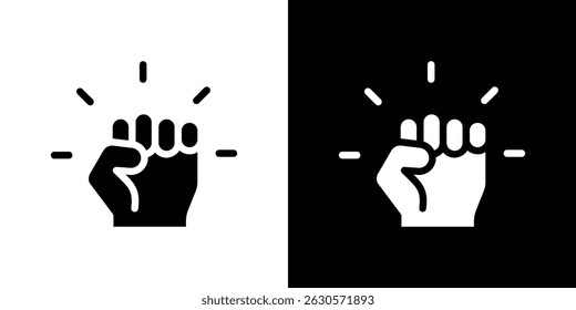 Empowerment icon in solid flat trendy design style.