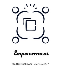 Empowerment Icon, Strength and Leadership, Personal Development Symbol