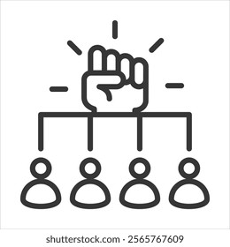 Empowerment Icon Vector Illustration Outline Style