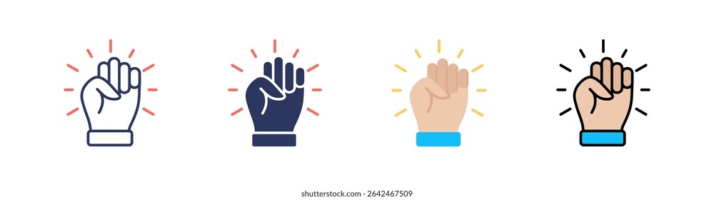 Empowerment Multi Style Icon Set Vector