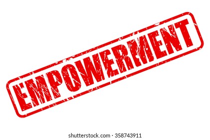 EMPOWERMENT red stamp text on white