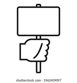 Empowerment sign board icon. Outline Empowerment sign board vector icon for web design isolated on white background