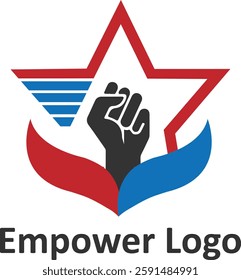 Empowerment Star Logo with strong hand