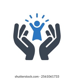 Empowerment Support Icon On White Background