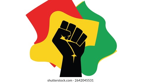 Empowerment Through Unity A Symbol of Strength and African Diaspora Pride Illustration Concept