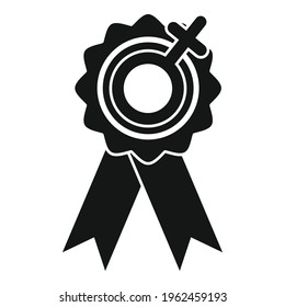 Empowerment woman emblem icon. Simple illustration of Empowerment woman emblem vector icon for web design isolated on white background