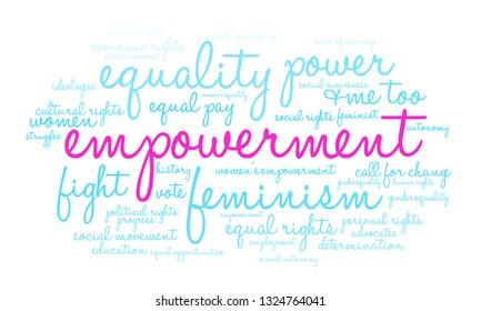 Empowerment word cloud on a white background. 
