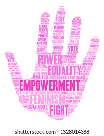 Empowerment word cloud on a white background. 