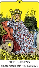 empress in high cards. Mistress. Vitality, fertility, growth and the birth of a new