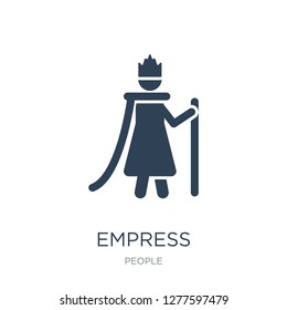 empress icon vector on white background, empress trendy filled icons from People collection, empress vector illustration