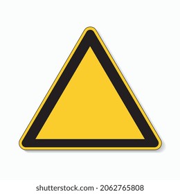 empthy blank Warning zone. Safety signs, warning Sign or Danger symbol BGV hazard pictogram, with copyspace for your individual text. Dangerous area on white background. Vector illustration. Eps 10.