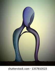 emptiness inside, color and soul shape, vector, men body shape empty inside, vector