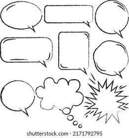 emptu comic bubbles black and white