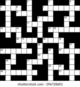 Empty 15x15 Squares Britishstyle Crossword Grid Stock Vector (Royalty ...