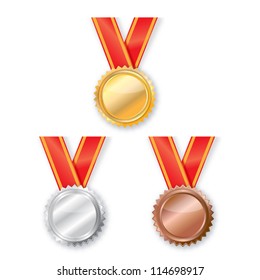 empty 3 medal vector design
