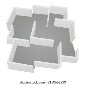 Empty 3d apartment plan. vector 