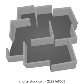 Empty 3d apartment plan. vector 