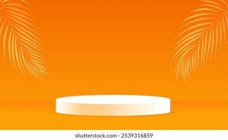 empty 3d pedestal platform background for product advertisement vector