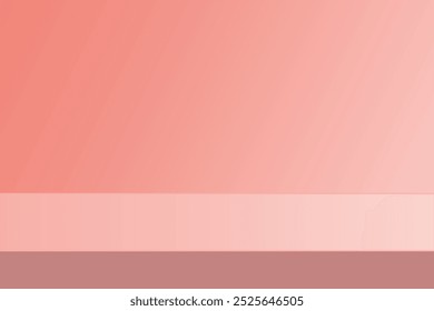 Empty 3d pink shelf for displaying products, vector illustration design for presentation your product.