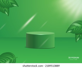 Empty 3d podium or pedestal for display product. Blank product shelf standing backdrop